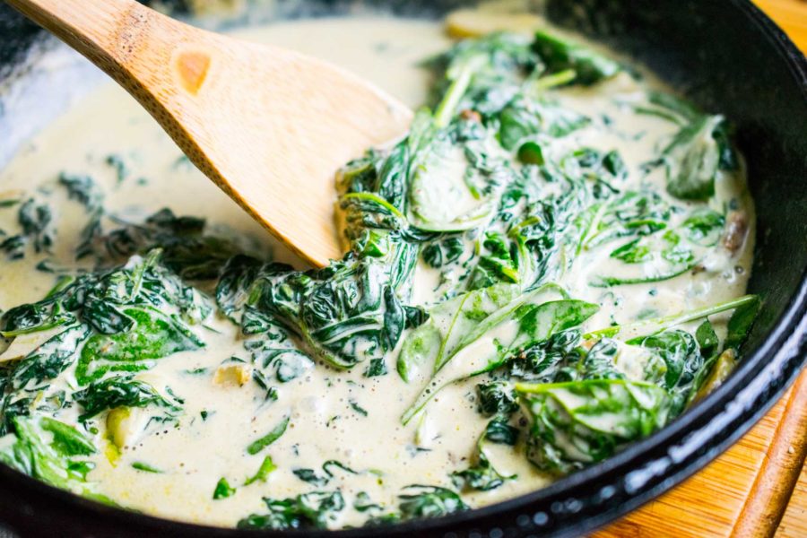 creamed spinach