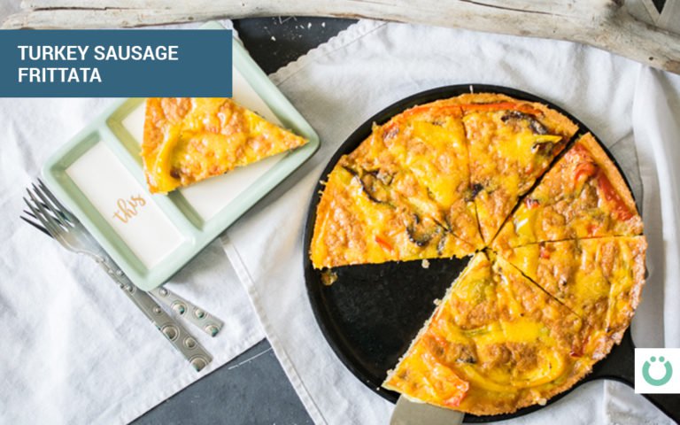 Keto lunch ideas: turkey sausage frittata