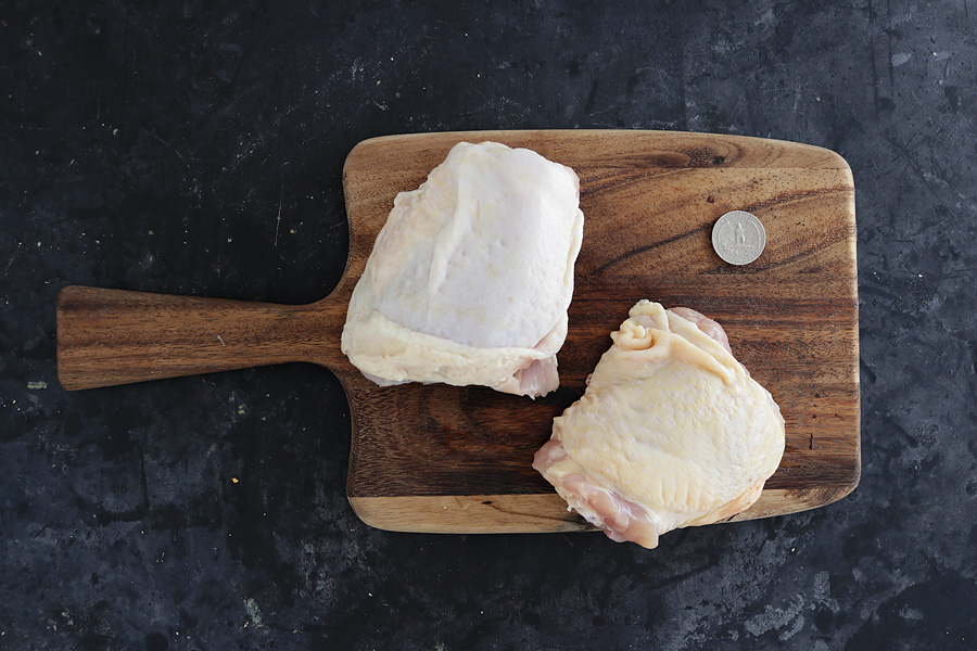 What does fat look like: Chicken thighs