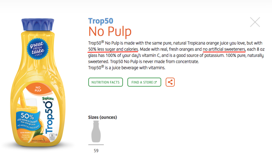 dextrose keto: No Pulp drink from Tropicana