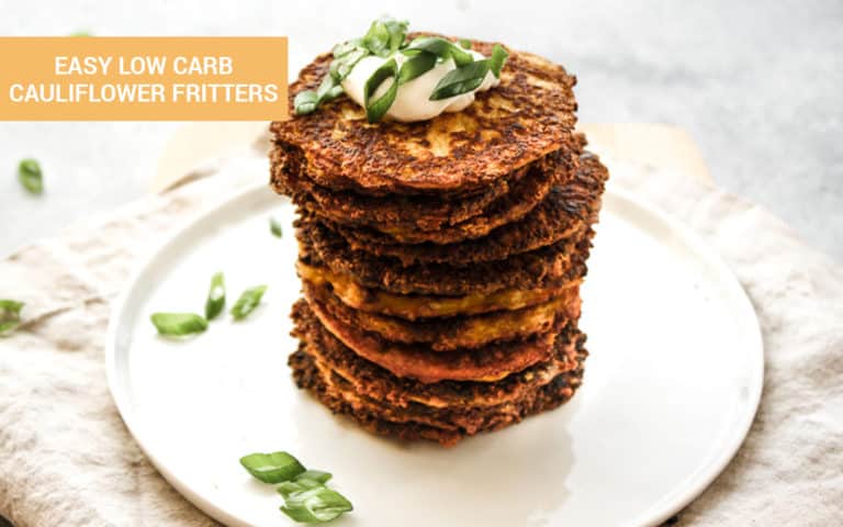 Carbs in almond flour: Cauliflower fritters