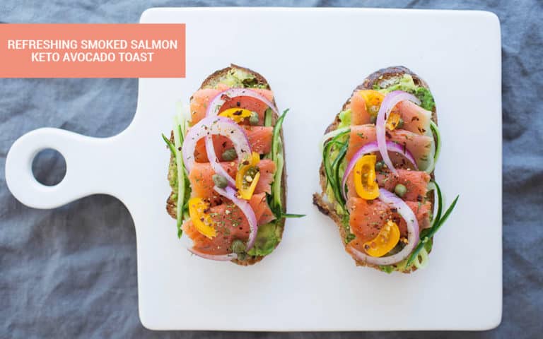 Smoked salmon keto toast