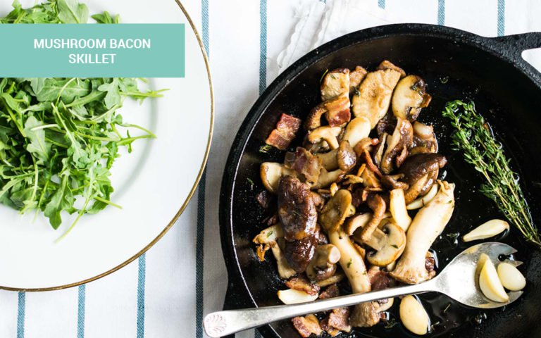 26 Keto Dinner Ideas to Give Your Friends Food Envy - Mushroom Bacon Skillet