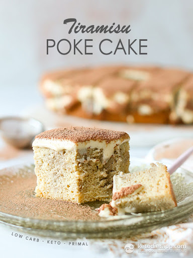 Keto cake recipes: Tiramisu poke cake