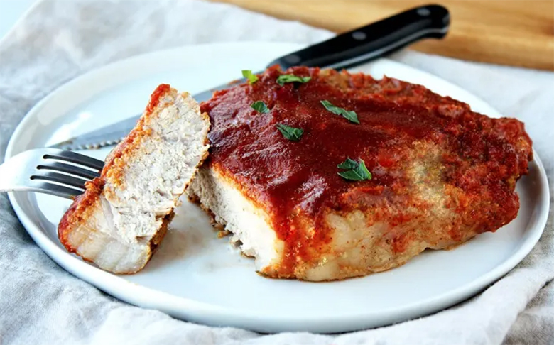 Smoky Keto BBQ Sauce: Baked Pork Chops