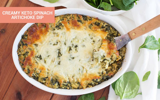 Creamy Keto Spinach Artichoke Dip