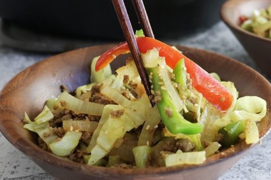 Keto Stir-Fry with Cabbage Noodles