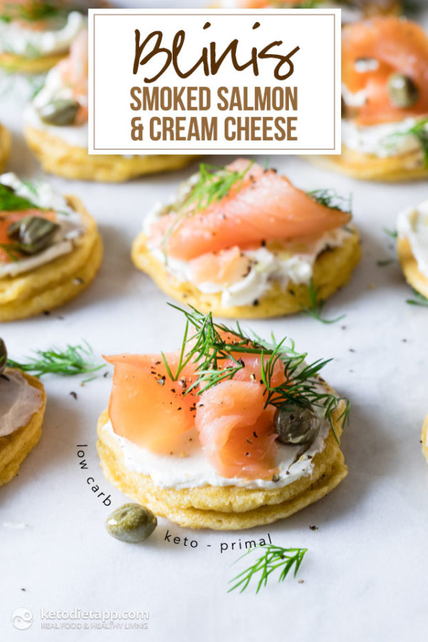 Smoked salmon blinis