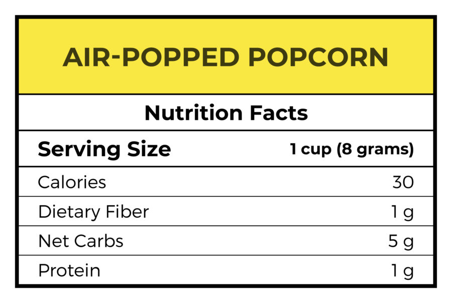 How Many Grams In 1 Cup Popped Popcorn