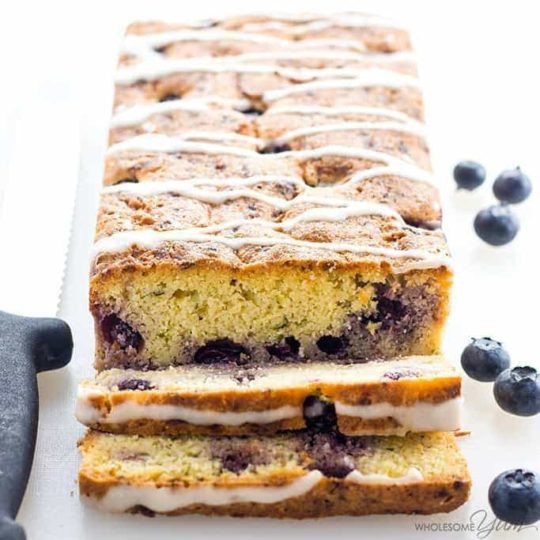 Low-Carb Lemon Blueberry Bread