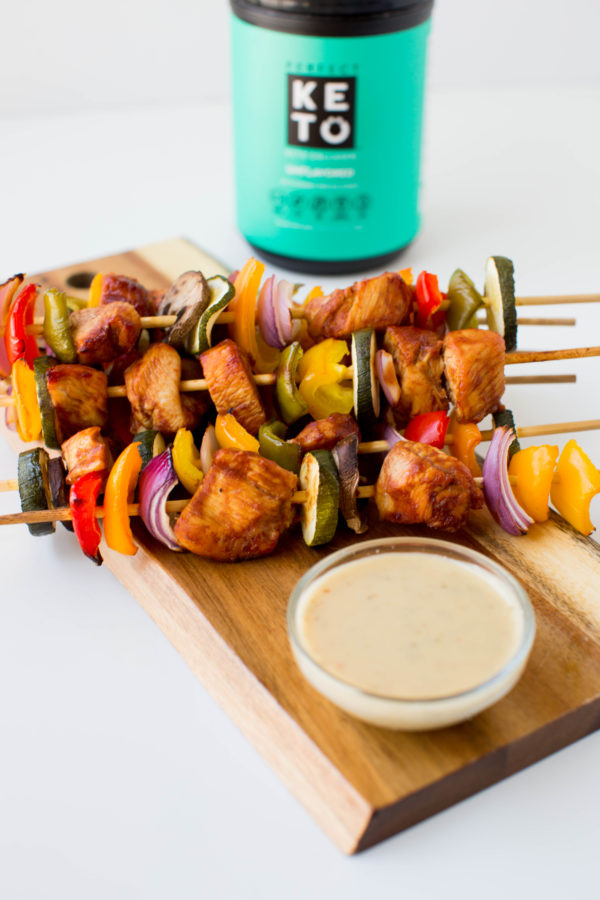 Chicken and Veggie Shish Kabobs - Perfect Keto