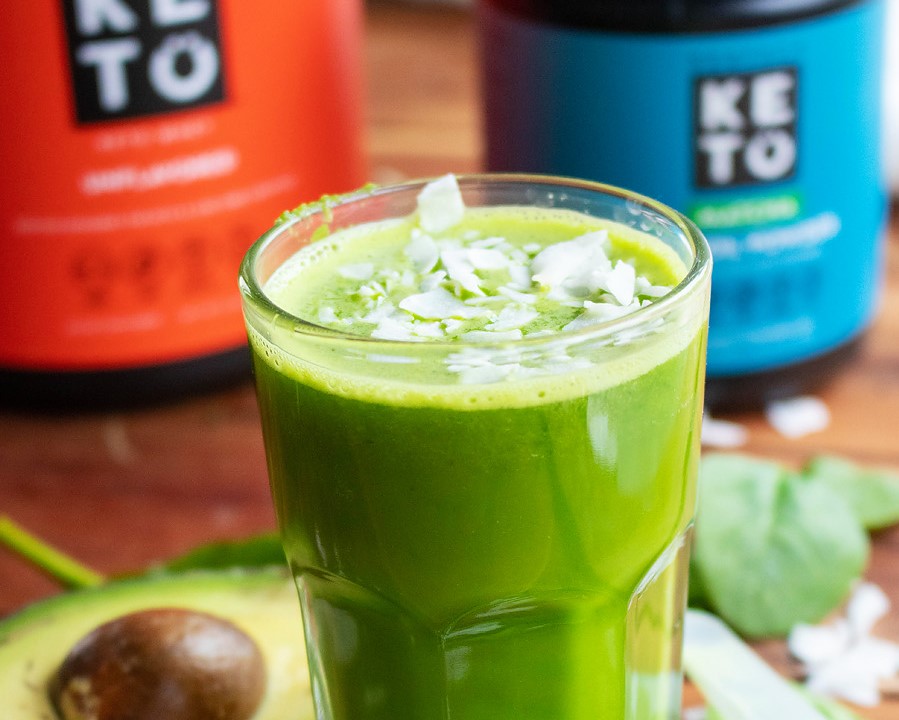 green matcha protein shake