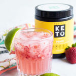 keto strawberry peach margarita