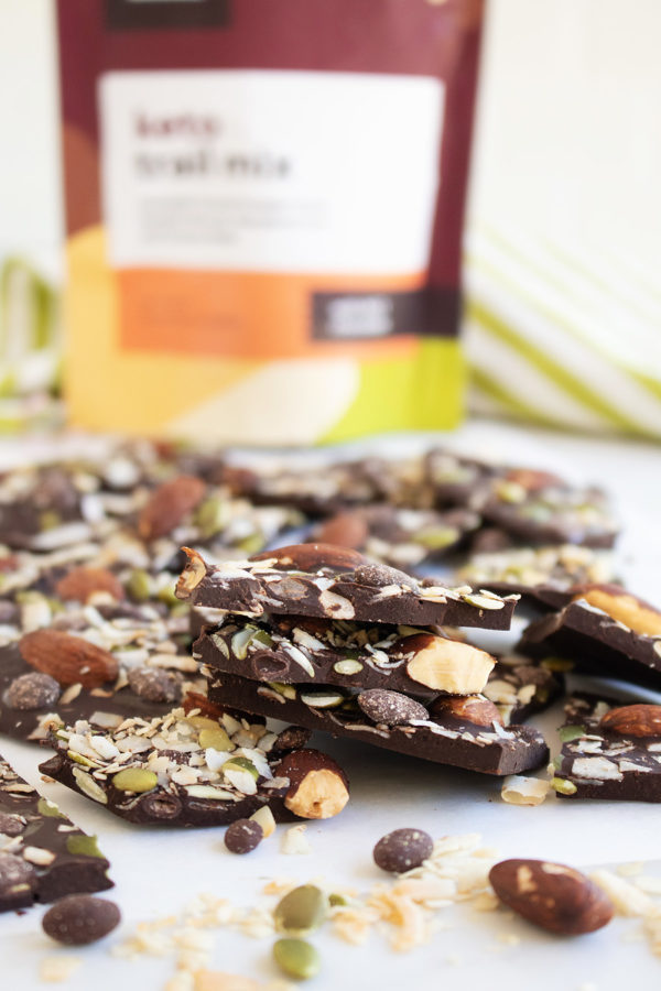 trail mix chocolate bark