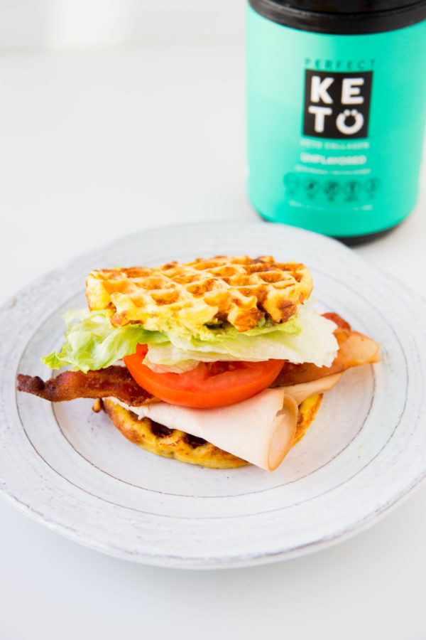 Chaffle BLT with Turkey