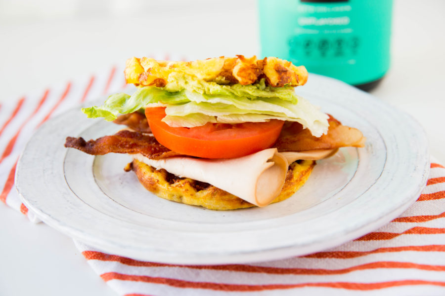 Chaffle BLT with Turkey