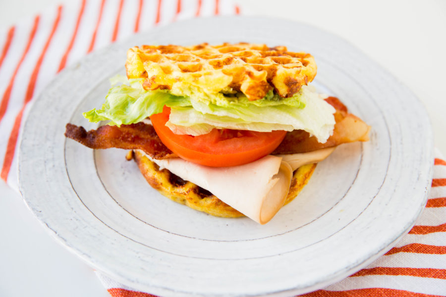 Chaffle BLT with Turkey