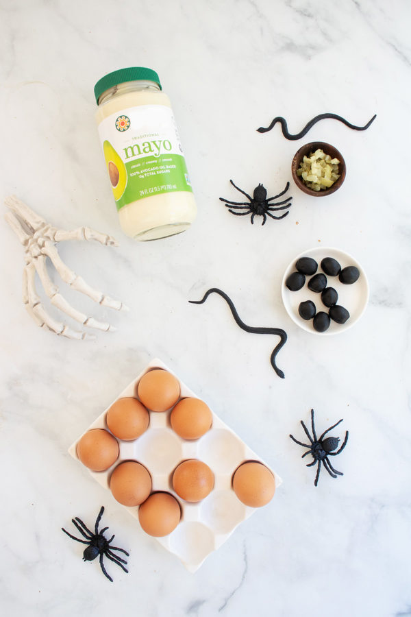 Halloween deviled eggs recipe