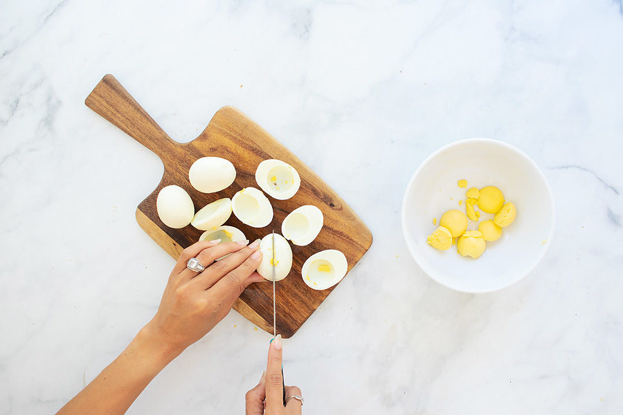 Halloween deviled eggs recipe