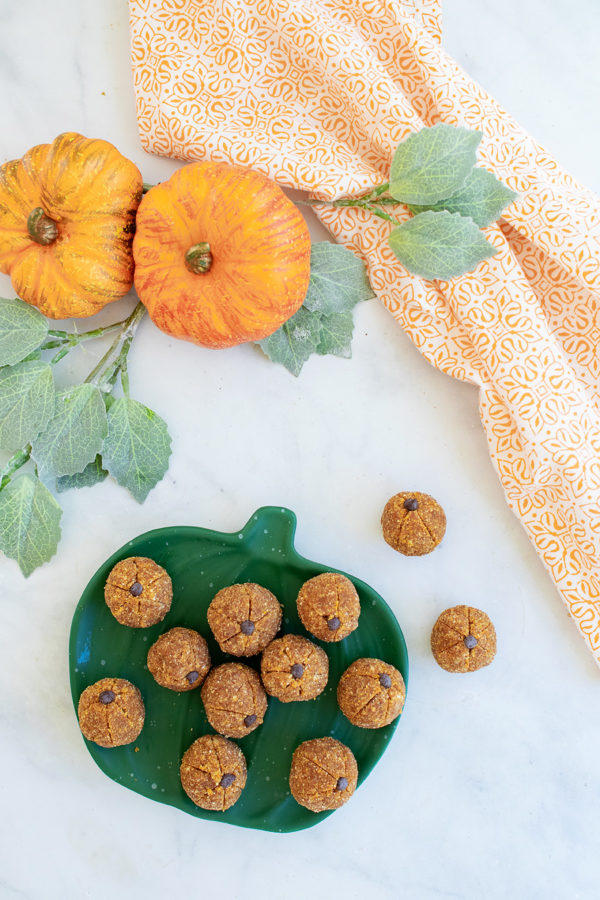 no bake pumpkin bites