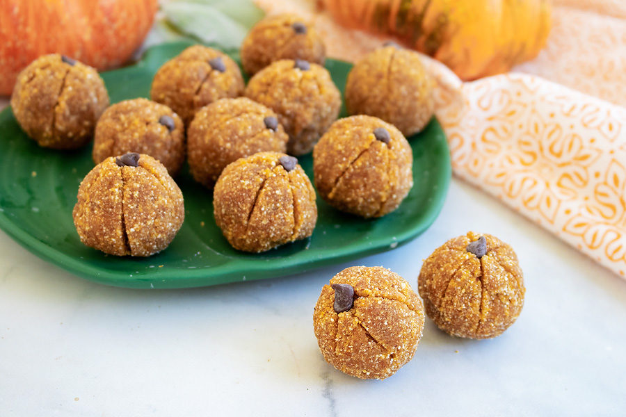 no bake pumpkin bites