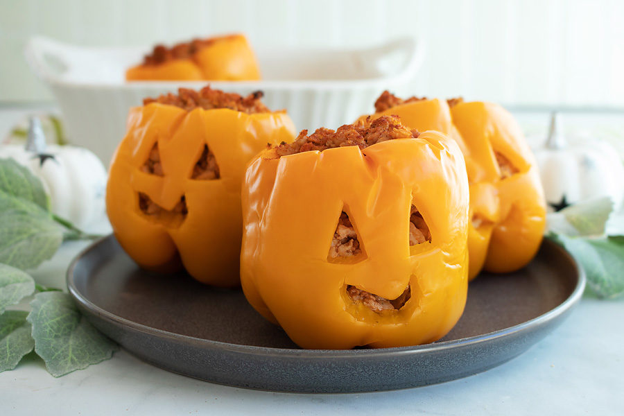 halloween stuffed peppers