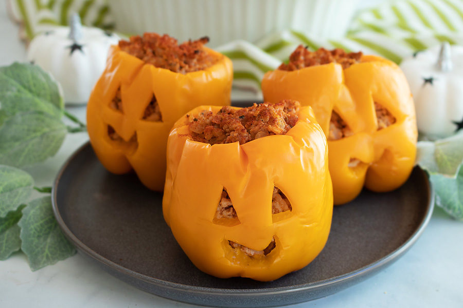 halloween stuffed peppers