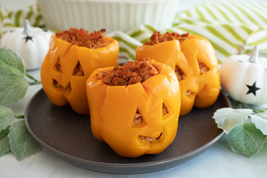 halloween stuffed peppers