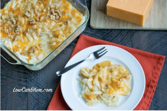 Low-Carb Gluten-Free Shirataki Noodle Macaroni and Cheese