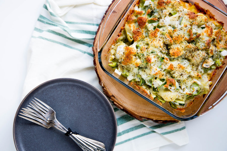 baked Italian chicken and vegetables