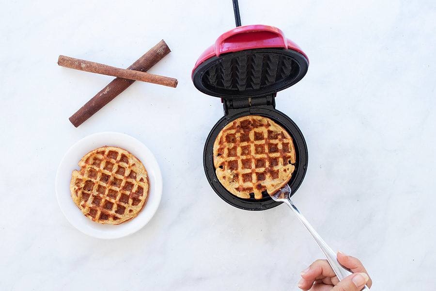 salted caramel pumpkin chaffles