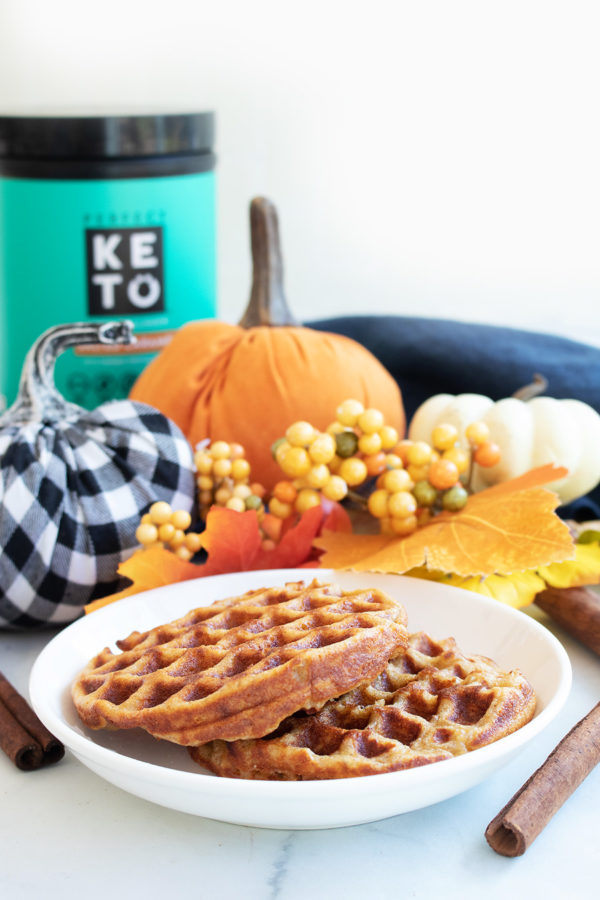 salted caramel pumpkin chaffles