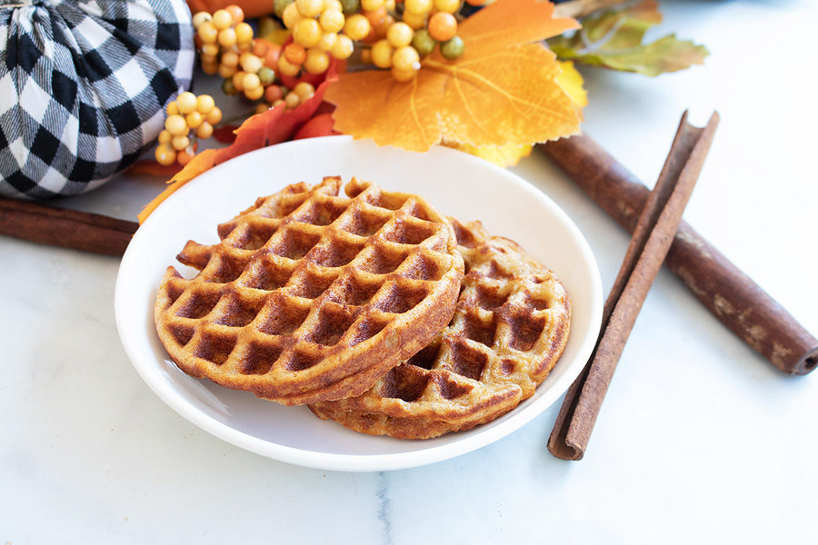 salted caramel pumpkin chaffles