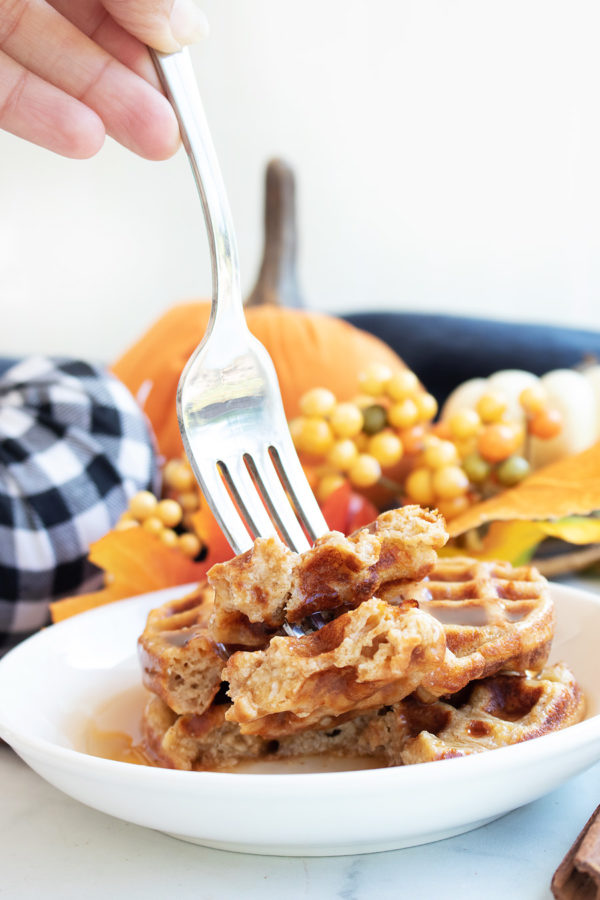 salted caramel pumpkin chaffles