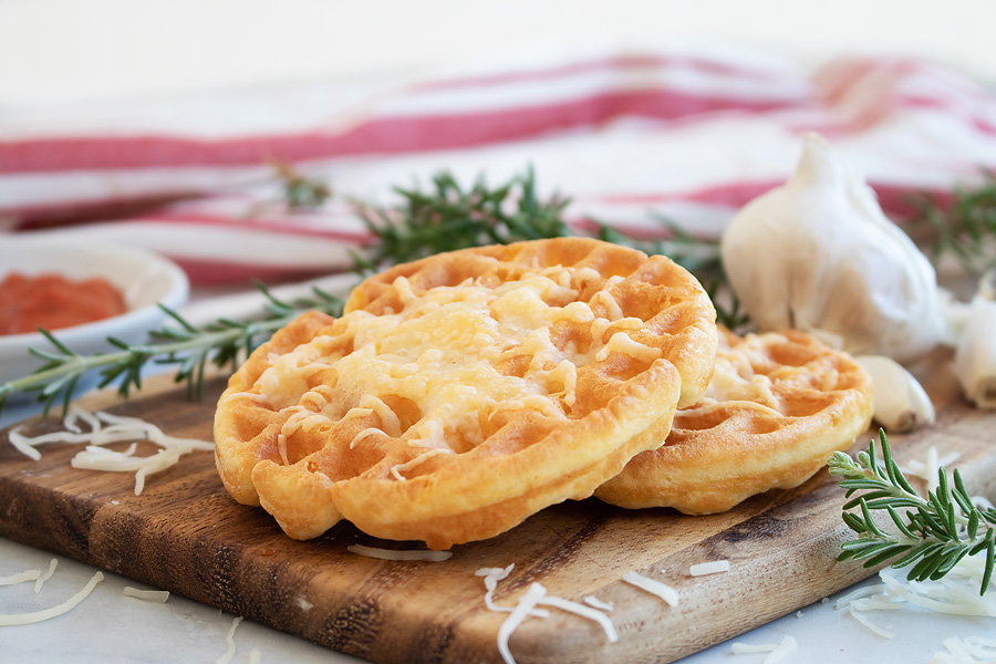 Garlic Cheese Bread Chaffles - Perfect Keto