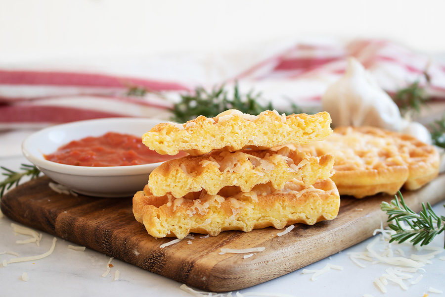 garlic cheese bread chaffles