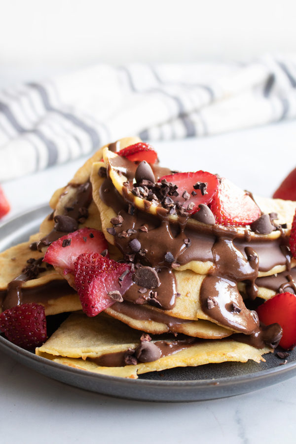 chocolate hazelnut crepes