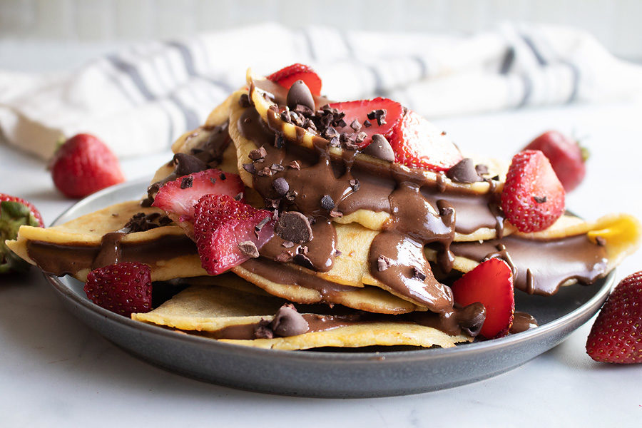 chocolate hazelnut crepes