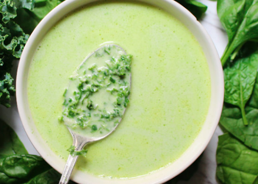 Low Carb Kale and Spinach Soup