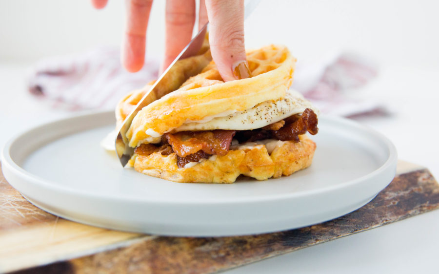 Breakfast Chaffle Sandwich