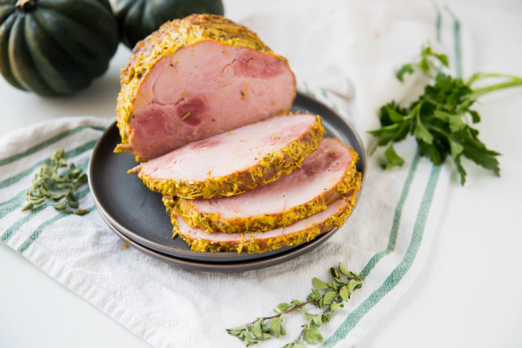 Savory Rosemary Mustard Crusted Holiday Ham Perfect Keto