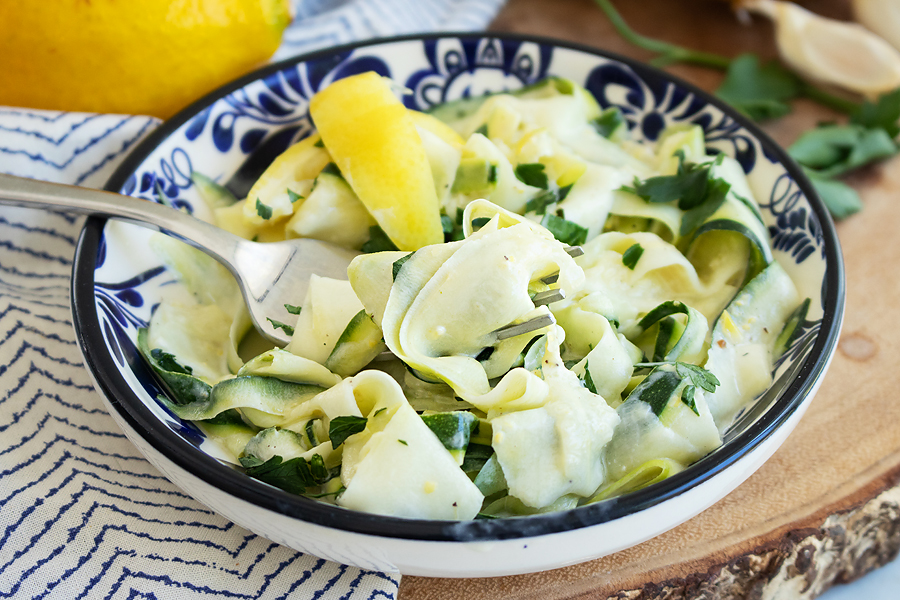 garlic lemon zucchini pasta