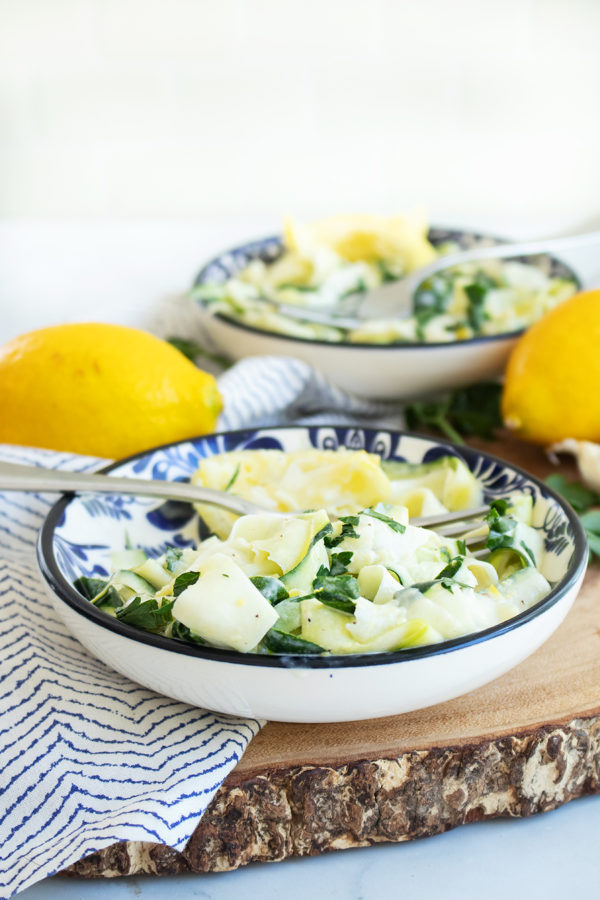 garlic lemon zucchini pasta