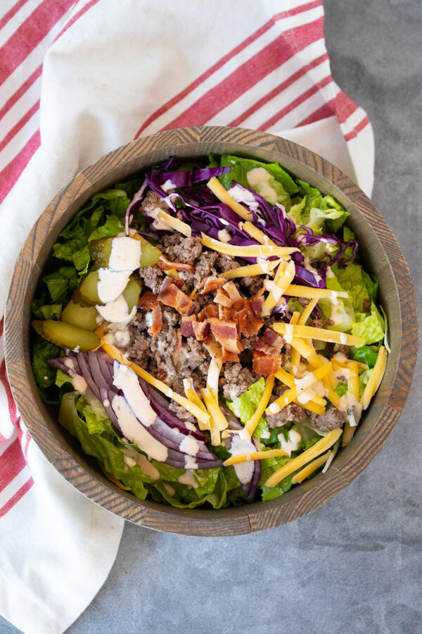 keto cheeseburger salad