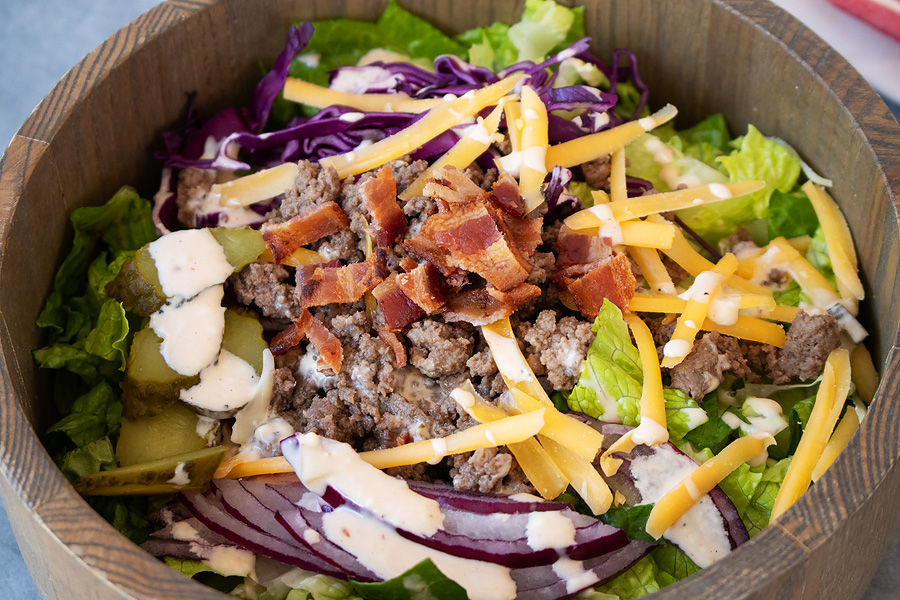 keto cheeseburger salad