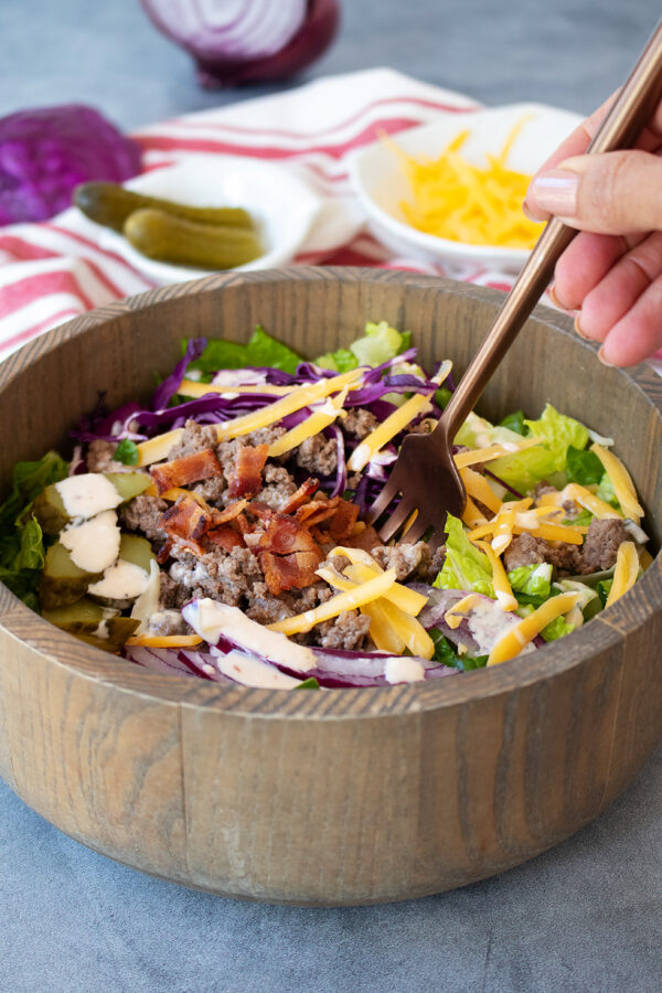 keto cheeseburger salad